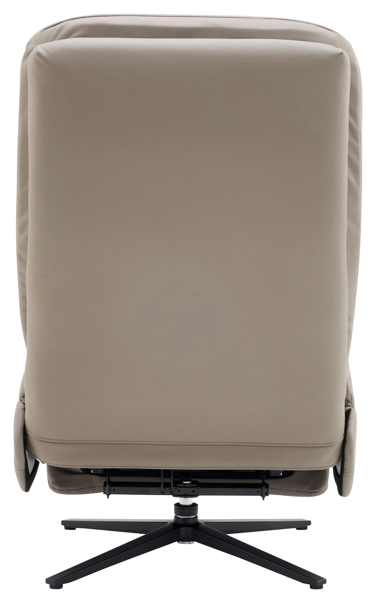 RELAXSESSEL Webstoff Relaxfunktion, Fußteilverstellung    - Taupe/Schwarz, Design, Textil/Metall (68/113/84cm) - Livetastic