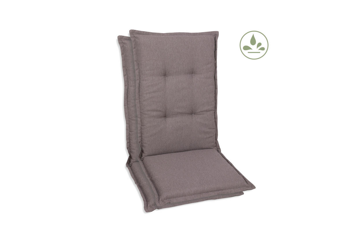 SESSELAUFLAGENSET Uni  - Taupe, Basics, Textil (50/7/120cm)