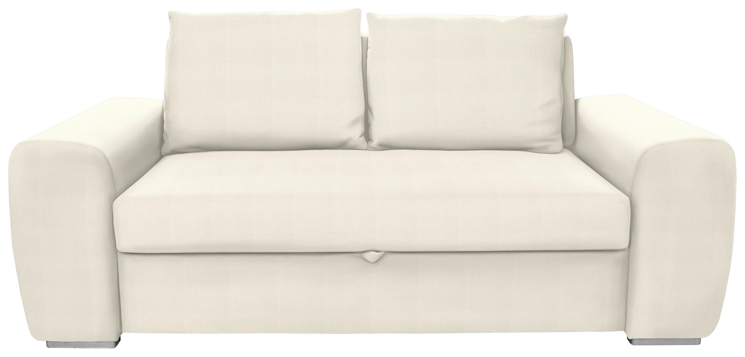 SCHLAFSOFA Naturfarben Typenauswahl, Fussart wählbar, Lederauswahl, Stoffauswahl, Armteilvarianten  - Chromfarben/Naturfarben, Design, Holz/Textil (199/92/97cm) - Livetastic
