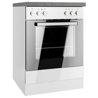 INBYGGNADSSKÅP FÖR SPIS 60/86/60 cm  i grå, vit, vit högglans  - vit/vit högglans, Lifestyle, trämaterial (60/86/60cm) - Held
