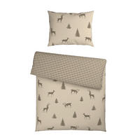 WENDEBETTWÄSCHE 2-teilig Flanell 140/200 cm  - Taupe, KONVENTIONELL, Textil (140/200cm) - Esposa