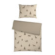 WENDEBETTWÄSCHE 2-teilig Flanell 140/200 cm  - Taupe, KONVENTIONELL, Textil (140/200cm) - Esposa
