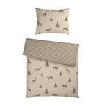 WENDEBETTWÄSCHE 2-teilig Flanell 140/200 cm  - Taupe, KONVENTIONELL, Textil (140/200cm) - Esposa