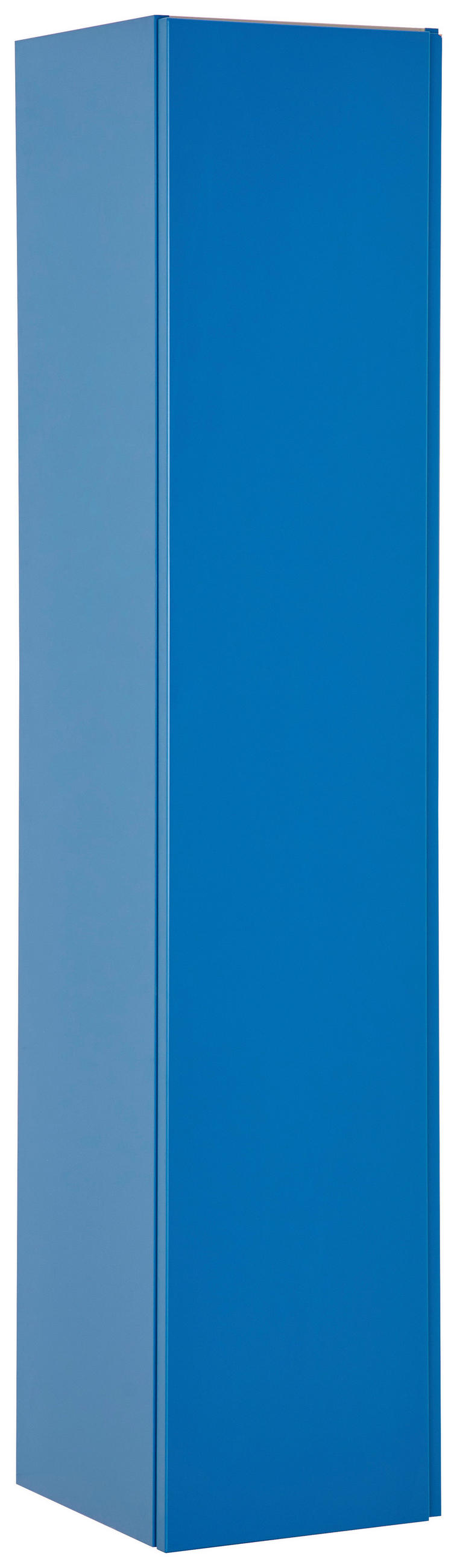 HOCHSCHRANK 35/162,5/37 cm - Blau, Design, Glas/Holzwerkstoff (35/162,5/37cm) - Dieter Knoll