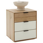 NACHTSCHRANK 50/58,4/44 cm Eiche massiv  - Kaschmir/Eichefarben, Natur, Glas/Holz (50/58,4/44cm) - Valnatura