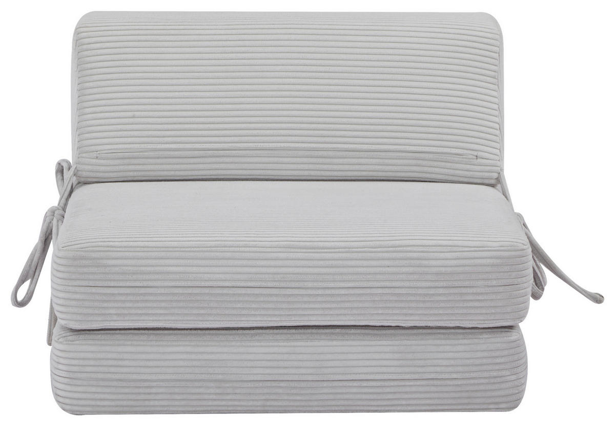 SCHLAFSESSEL Cord Beige    - Beige, Design, Textil/Metall (75/58/80cm) - Livetastic
