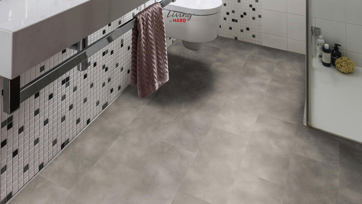 VINYLBODEN  per  m² - Dunkelgrau/Grau, Design, Holzwerkstoff (63,1/31,3/0,65cm) - Living by HARO
