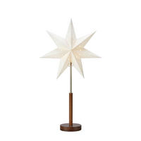 LED-DEKOLEUCHTE NOELLA 35/62/15 cm  - Edelstahlfarben/Dunkelbraun, Trend, Holz/Papier (35/62/15cm) - Markslöjd