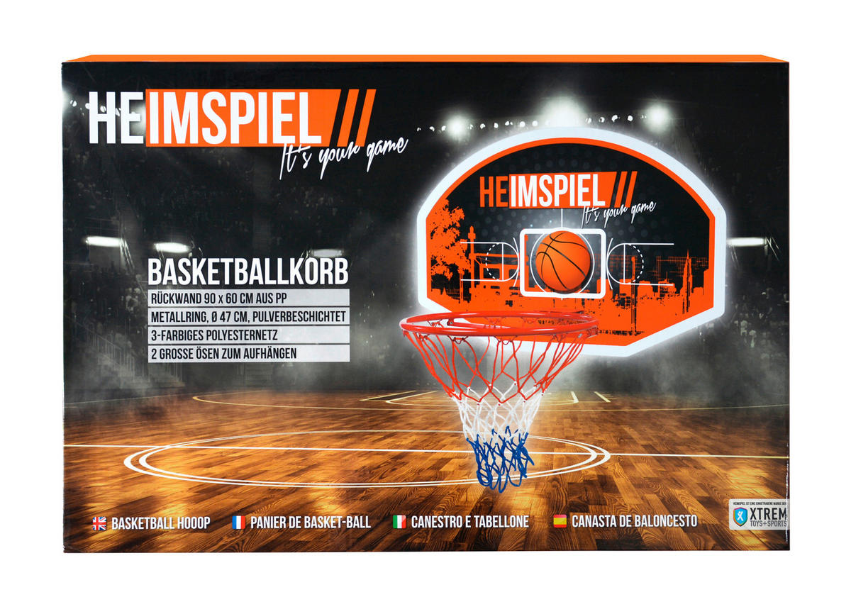 BASKETBALLSET - Blau/Rot, KONVENTIONELL, Kunststoff/Metall (90/50/60cm)