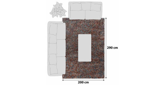 HOCHFLORTEPPICH 200/290 cm Enjoy  - Terracotta, KONVENTIONELL, Textil (200/290cm) - Novel