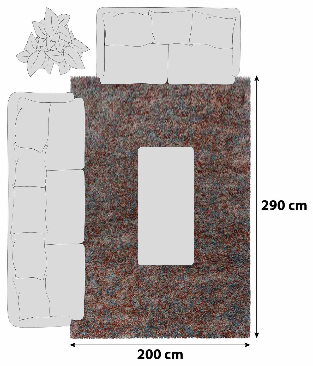 HOCHFLORTEPPICH 200/290 cm Enjoy Terracotta  - Terracotta, KONVENTIONELL, Textil (200/290cm)