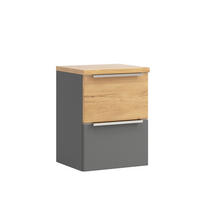 UNTERSCHRANK 40/54/35 cm   - Wildeiche/Edelstahlfarben, Trend, Holzwerkstoff/Metall (40/54/35cm) - Held