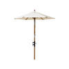 SONNENSCHIRM 180 cm Weiß  - Weiß/Teakfarben, KONVENTIONELL, Holzwerkstoff (180/180cm) - Gardenson