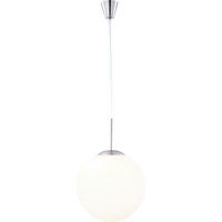 HÄNGLAMPA Balla 30/180 cm  - opal/nickelfärgad, Basics, metall/glas (30/180cm) - Globo