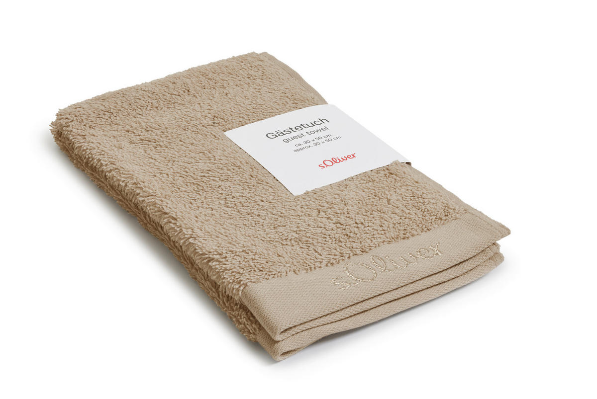 GÄSTETUCH 30/50 cm s.Oliver Beige 2-teilig  - Beige, Trend, Textil (30/50cm) - S. Oliver