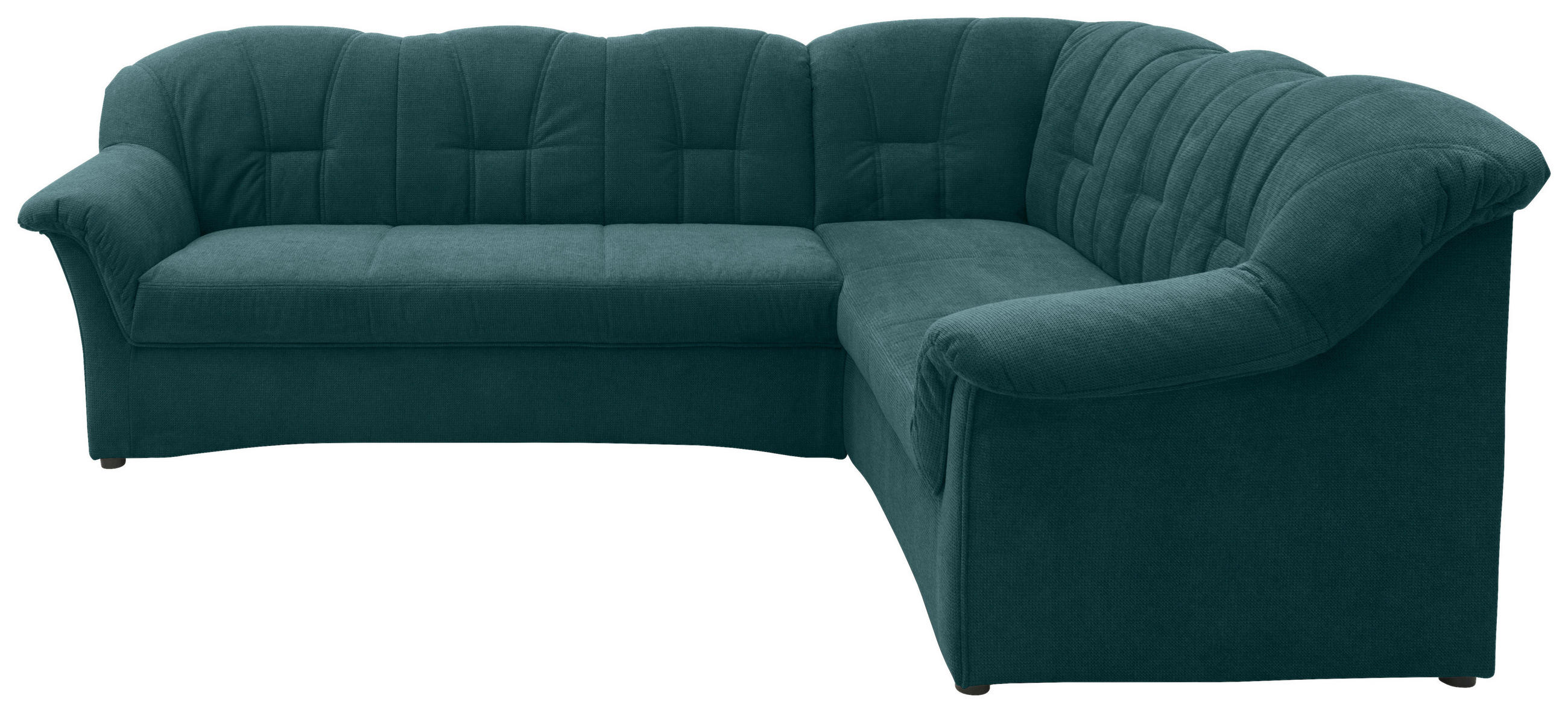 ECKSCHLAFSOFA Petrol Mikrofaser  - Petrol/Schwarz, KONVENTIONELL, Kunststoff/Textil (243/192cm) - MID.YOU