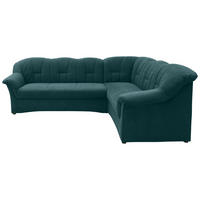 ECKSOFA Petrol Mikrofaser  - Petrol/Schwarz, KONVENTIONELL, Kunststoff/Textil (243/192cm) - MID.YOU