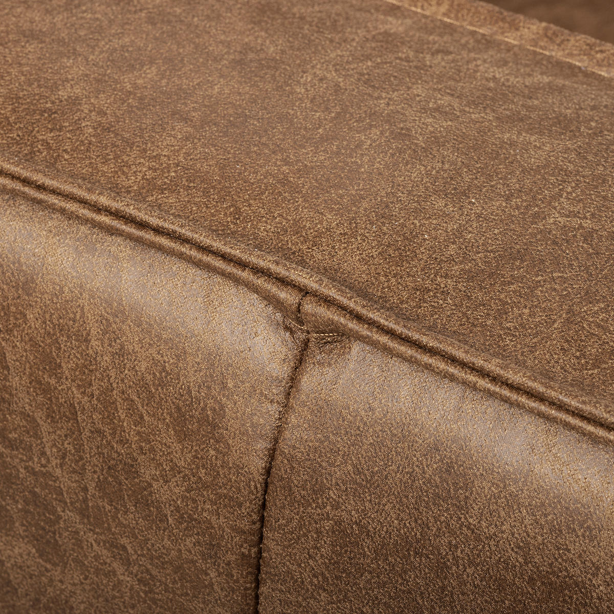 SESSEL Lederlook Echtleder Braun  - Schwarz/Braun, Design, Leder/Textil (88/85/92cm) - Livetastic
