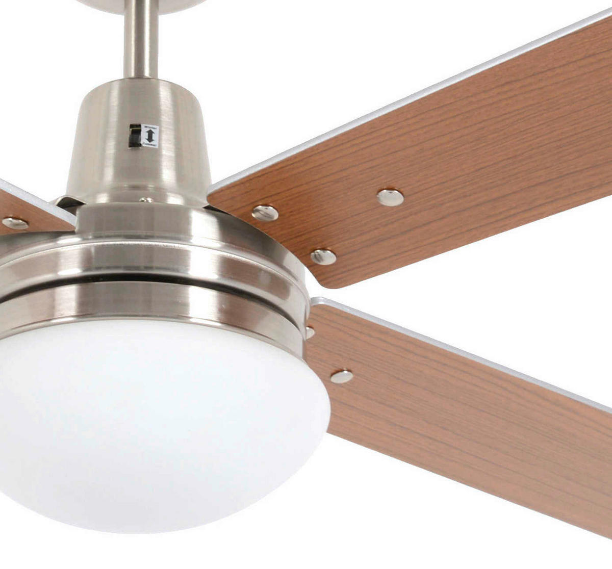 DECKENVENTILATOR 122/40 cm   - Chromfarben/Silberfarben, Basics, Holzwerkstoff/Metall (122/40cm) - P & B