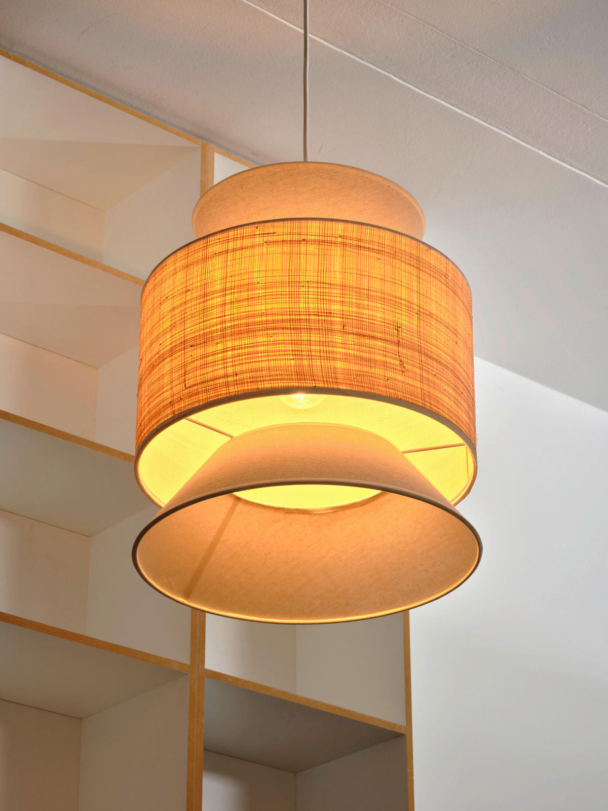 HÄNGELEUCHTE 35/142 cm  - Beige, Natur, Holz/Textil (35/142cm) - Osram