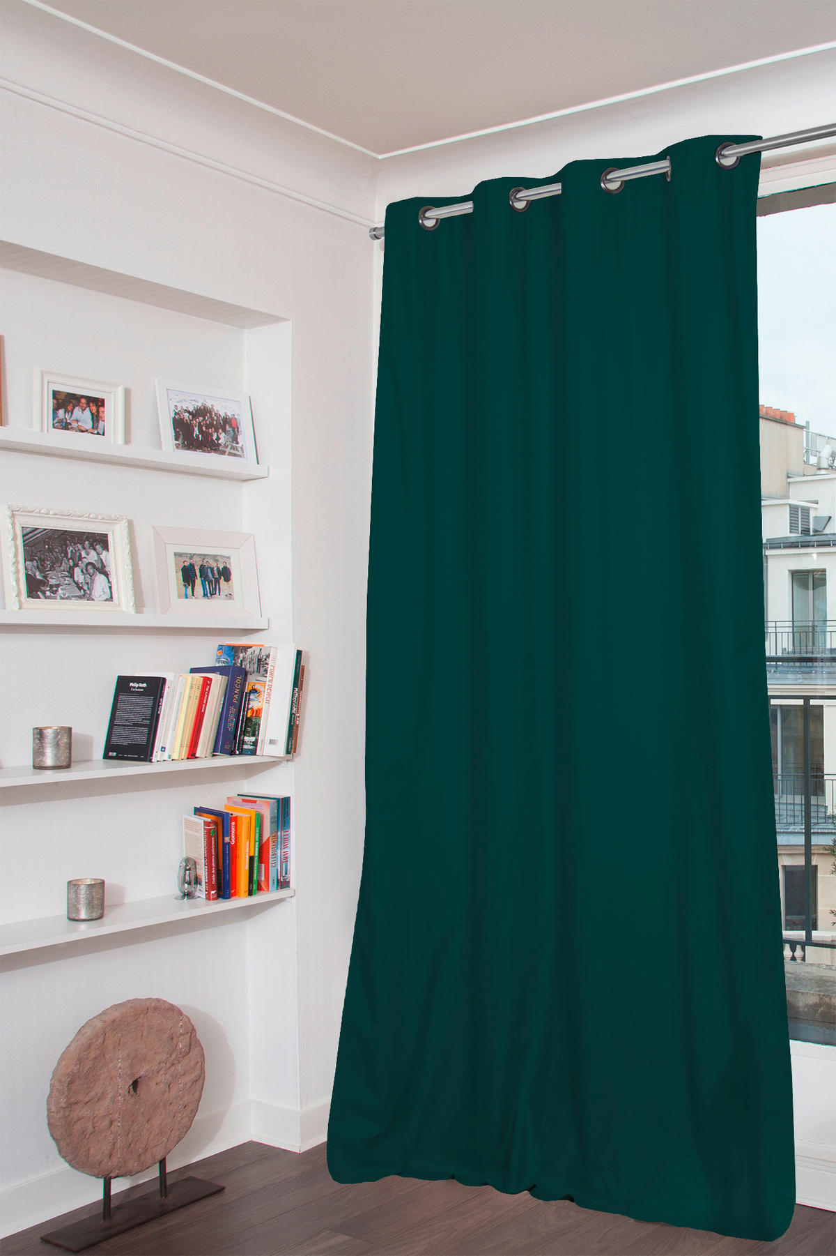 VERDUNKELUNGSVORHANG - Grün, Basics, Textil (135/250cm)