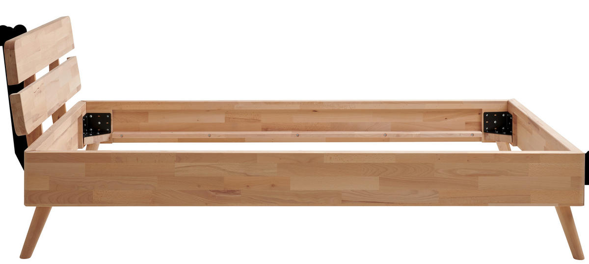 BETT 120/200 cm  in Kernbuche   - Kernbuche, Natur, Holz (120/200cm) - MID.YOU