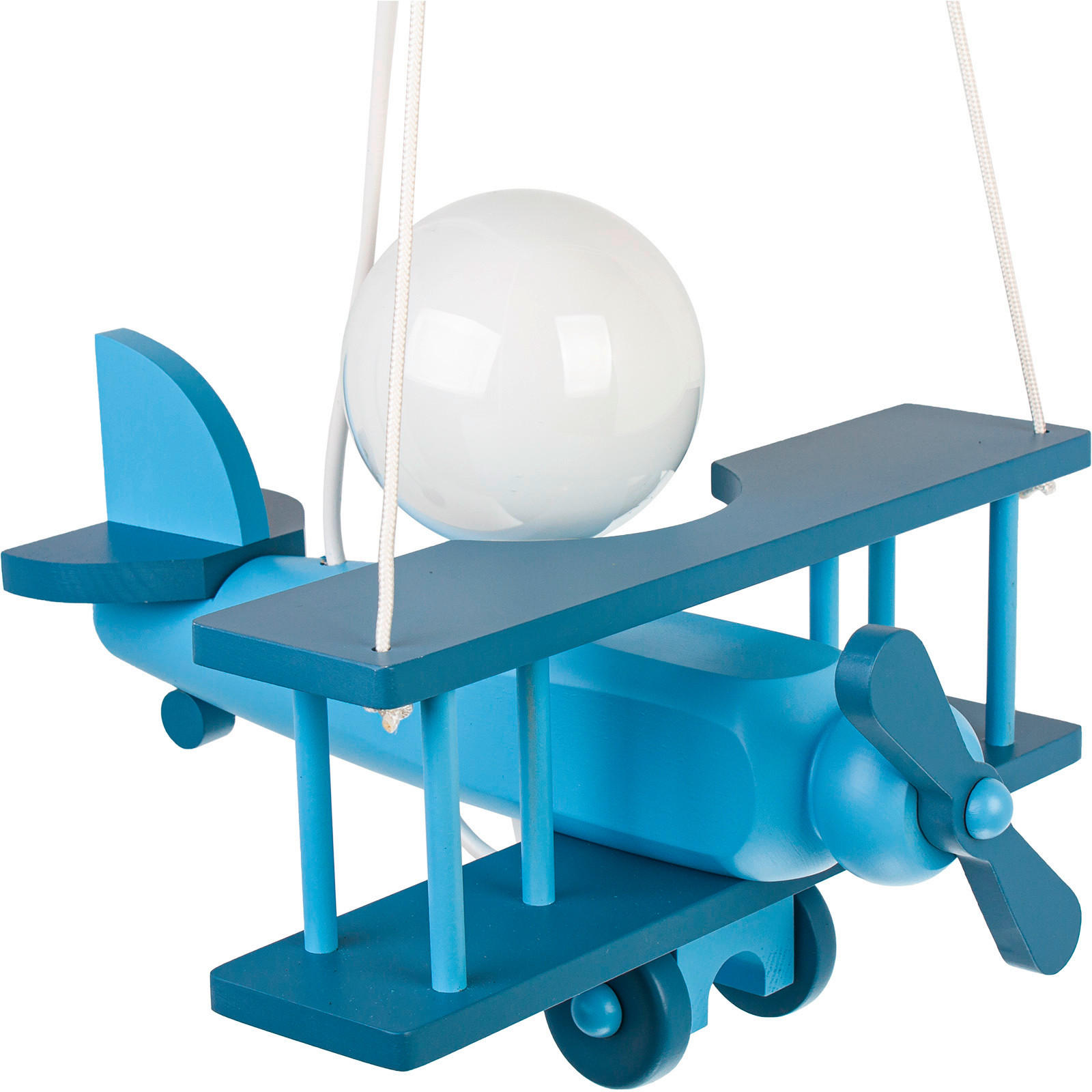 KINDERHÄNGELEUCHTE 29/31/75 cm   - Blau, KONVENTIONELL, Holz (29/31/75cm)