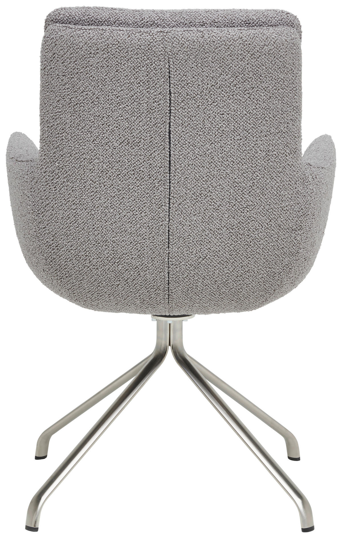 ARMLEHNSTUHL  in Stahl Webstoff  - Edelstahlfarben/Grau, Design, Textil/Metall (61/90/64cm) - Venjakob