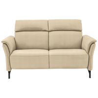 2-SITZER-SOFA in Mikrofaser Ecru  - Ecru/Schwarz, Konventionell, Textil/Metall (178/103/92cm) - Dieter Knoll