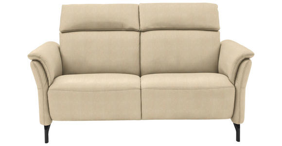 2-SITZER-SOFA in Mikrofaser Ecru - Ecru/Schwarz, KONVENTIONELL, Textil/Metall (178/103/92cm) - Dieter Knoll