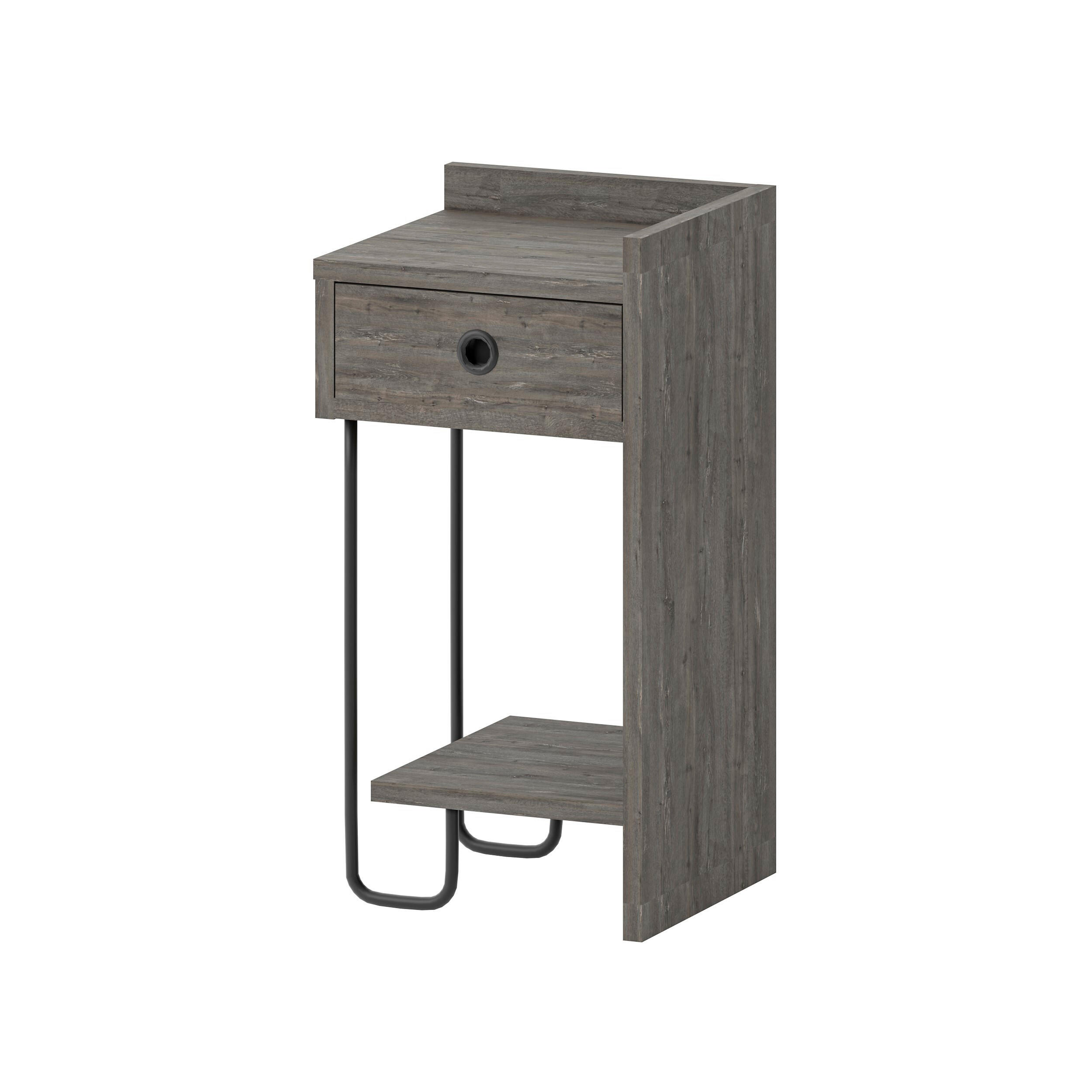KINDERNACHTKÄSTCHEN  in Dunkelbraun  - Dunkelbraun, Design, Holzwerkstoff/Metall (32/30/61cm) - Livetastic