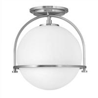 STROPNA SVETILKA Elstead Somerset 28.2/31.8 cm   - barve niklja, Design, kovina/steklo (28.2/31.8cm) - Elstead Lighting