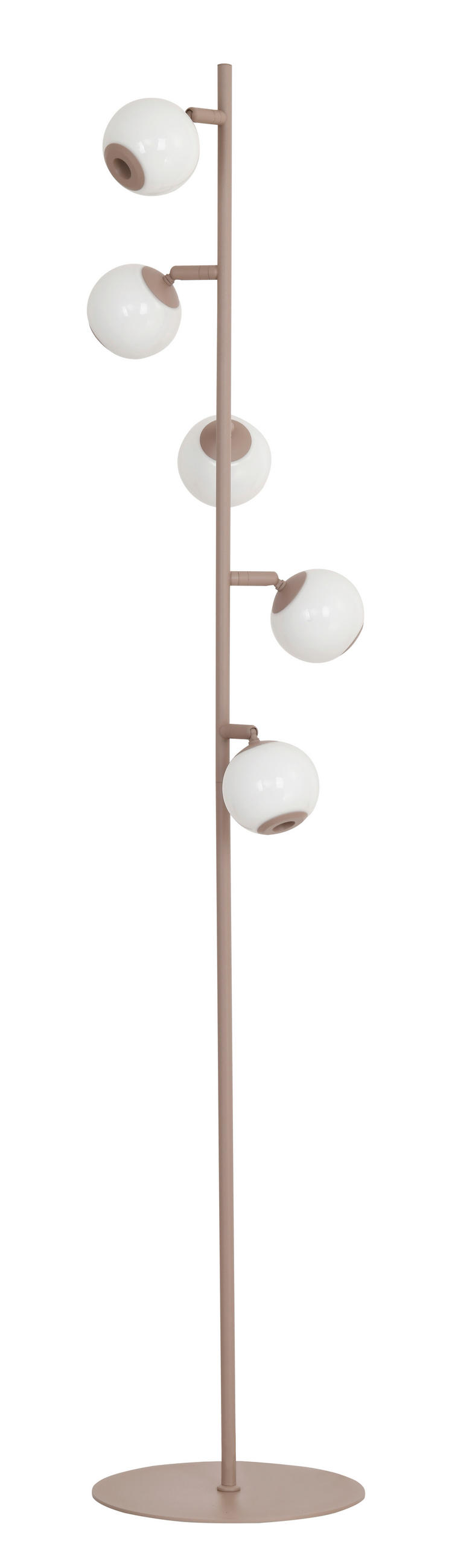 LED-STEHLEUCHTE Luberon 32,5/151/32,5 cm  - Sandfarben/Schwarzchrom, Design, Glas/Kunststoff (32,5/151/32,5cm)