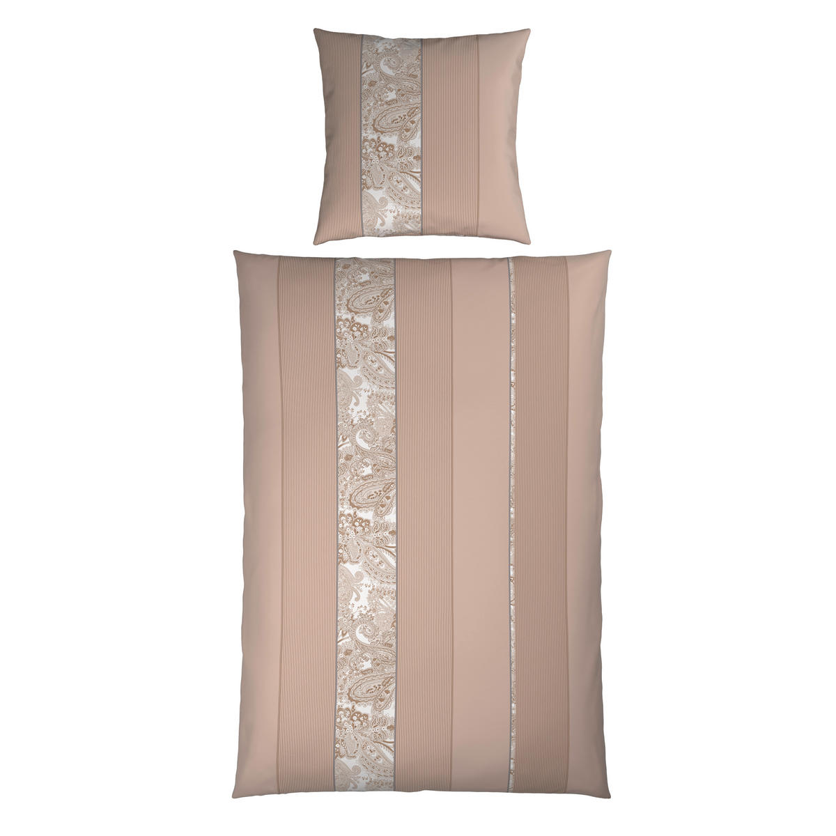 BETTWÄSCHE Satin 155/220 cm  - Beige, Textil (155/220cm) - Dieter Knoll