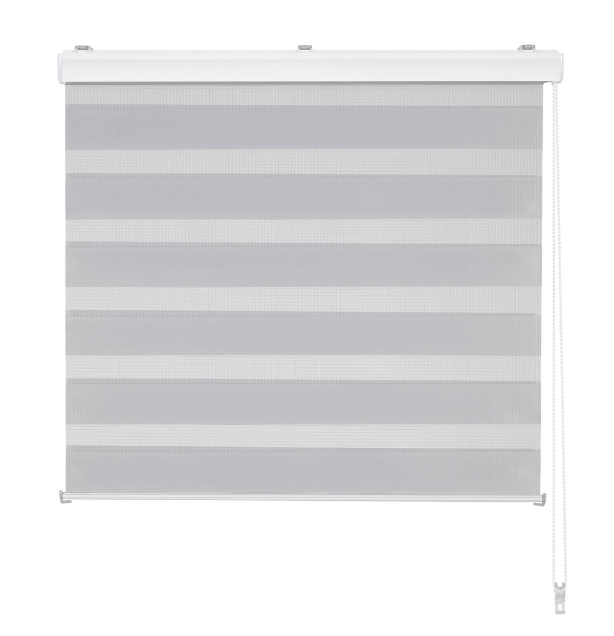 DOPPELROLLO  halbtransparent   140/160 cm   - Hellgrau, Basics, Kunststoff (140/160cm) - Boxxx