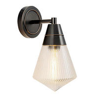 WANDLEUCHTE   - Bronzefarben, KONVENTIONELL, Glas/Metall (29,5/15,2/19,1cm) - Elstead Lighting