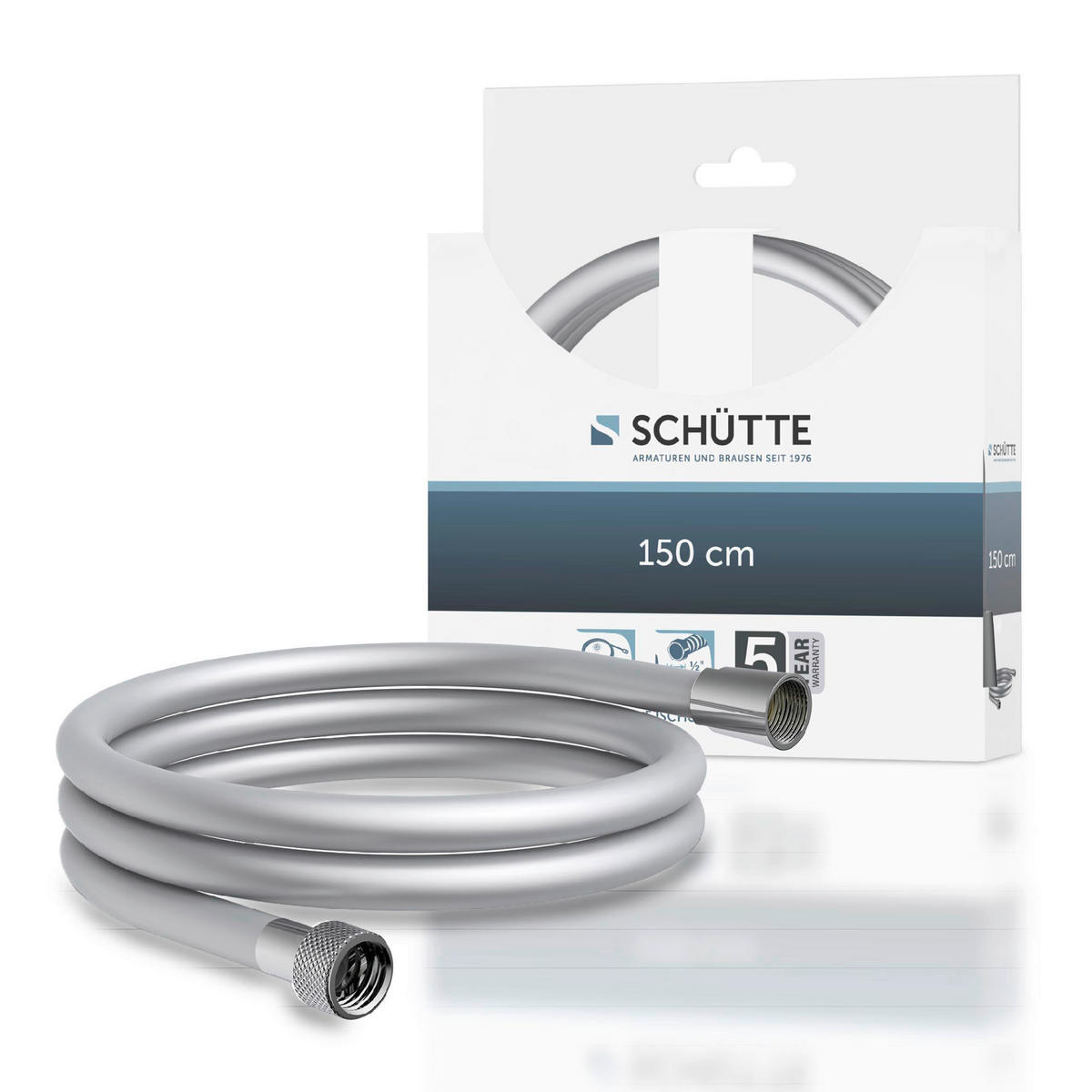 BRAUSESCHLAUCH  150 cm  - Silberfarben, Basics, Kunststoff (150cm) - Schütte