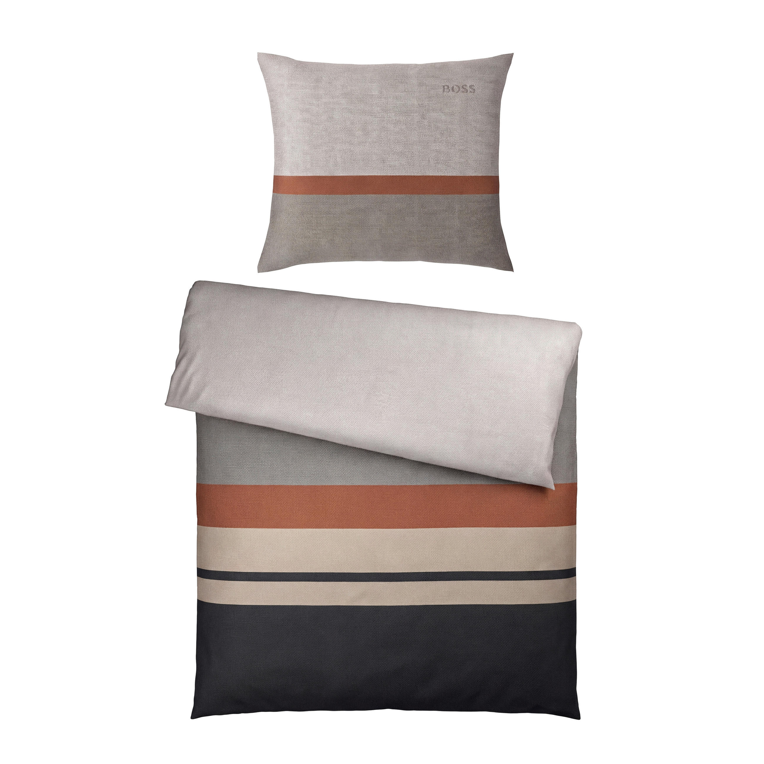 BETTWÄSCHESET 2-teilig Carlow 160/210 cm  - Rotbraun, Design, Textil (160/210cm) - Hugo Boss