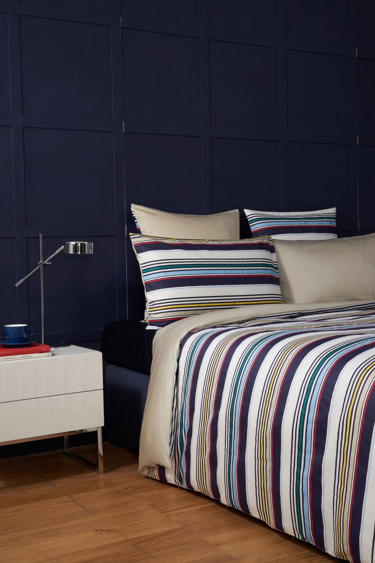 POSTELJINA 240/220 cm  ATHLETIC STRIPE  - siva, Konvencionalno, tekstil (240/220cm) - Tommy Hilfiger
