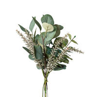 KUNSTBLUME  - Weiß/Grün, Basics, Kunststoff (30cm)