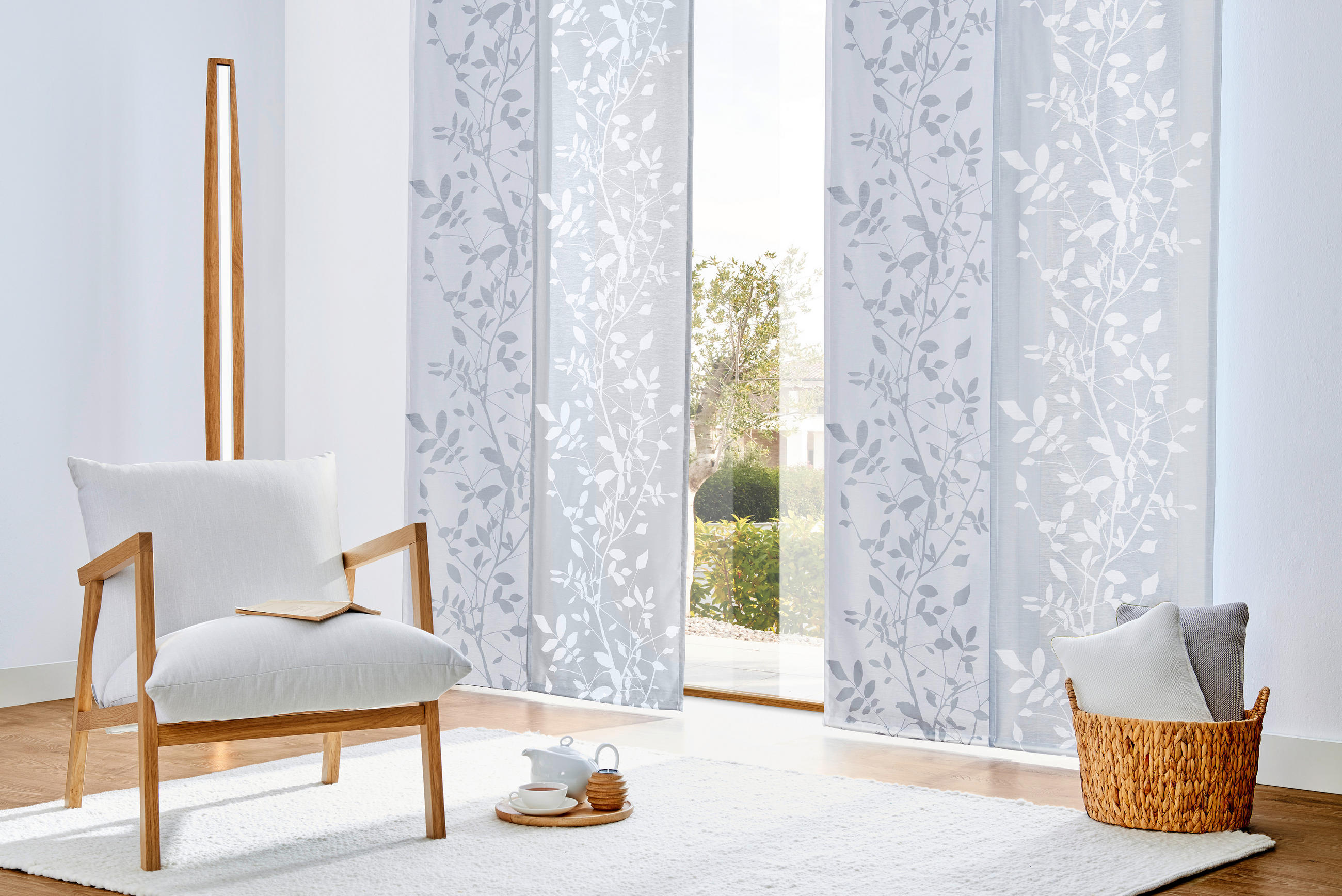 FLÄCHENVORHANG in Grau  - Grau, Design, Textil (60/255cm) - Novel