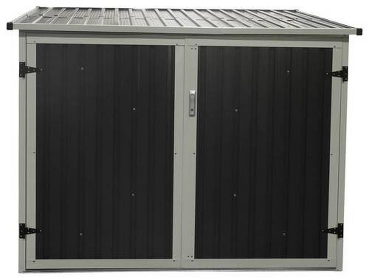 FAHRRADGARAGE 203/158/200 cm  - Anthrazit, Basics, Metall (203/158/200cm) - Ambia Garden