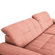 ECKSOFA  in Webstoff Koralle  265/180 cm  - Koralle/Schwarz, Design, Textil/Metall (265/180cm) - Carryhome