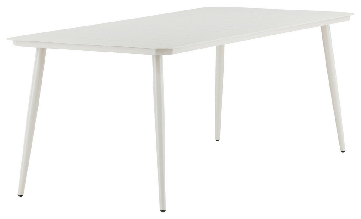 UTEBORD metall rektangulär  - beige, Klassisk, metall (200/90/75cm) - Gardenson