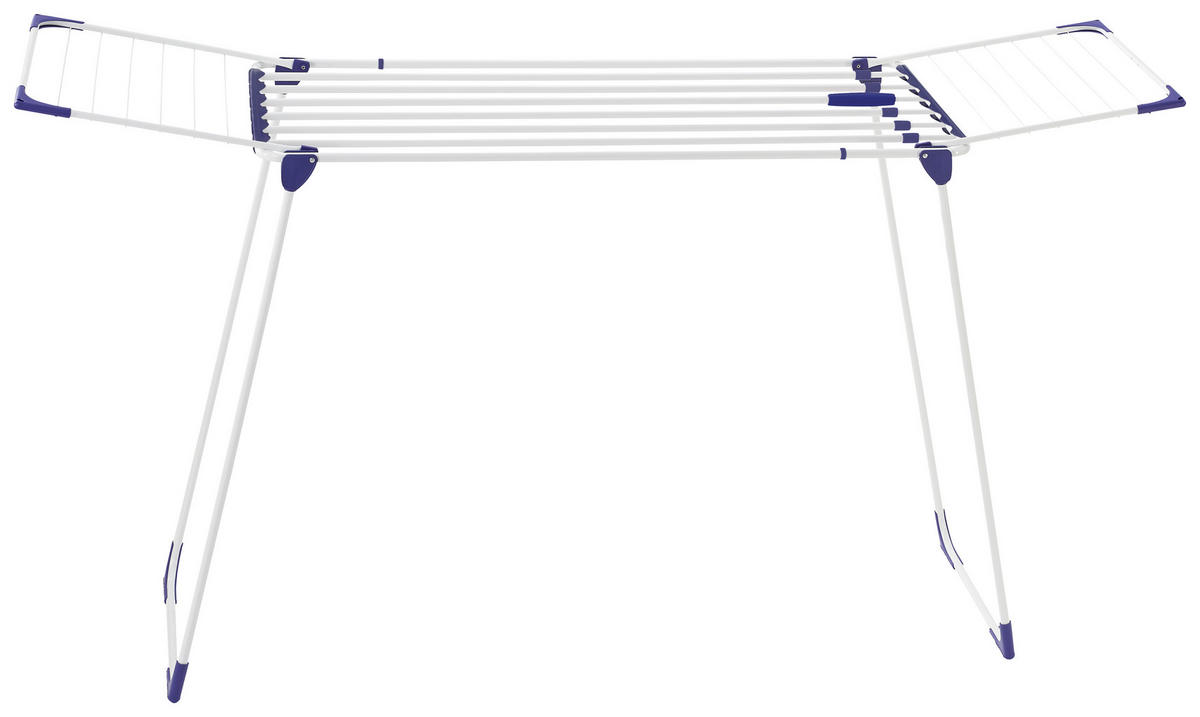 STOJACÍ SUŠÁK NA PRÁDLO - bílá/modrá, Basics, plast (56,3/117,5/7cm) - Leifheit