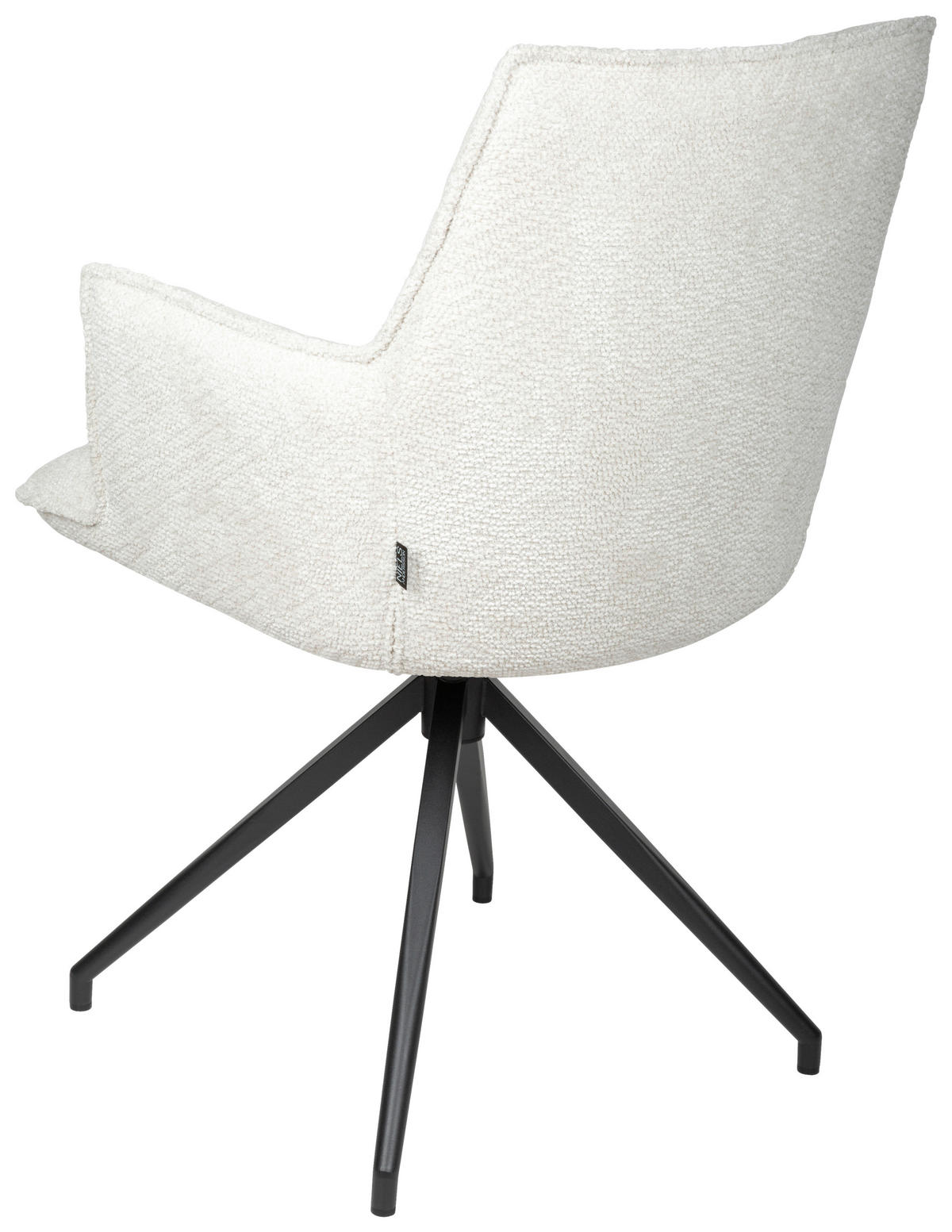 ARMLEHNSTUHL  in Eisen Chenille  - Creme/Schwarz, Design, Textil/Metall (59/89,5/63cm) - Niels Andersson