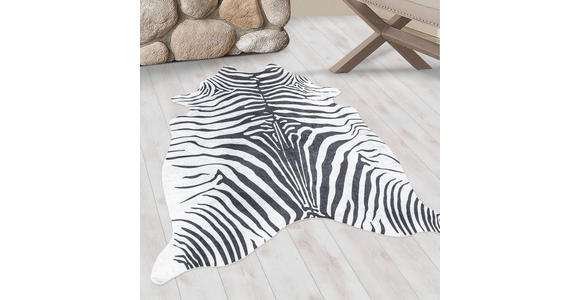 FELLTEPPICH 100/135 cm Etosha - Schwarz/Weiß, Design, Leder/Textil (100/135cm) - Novel
