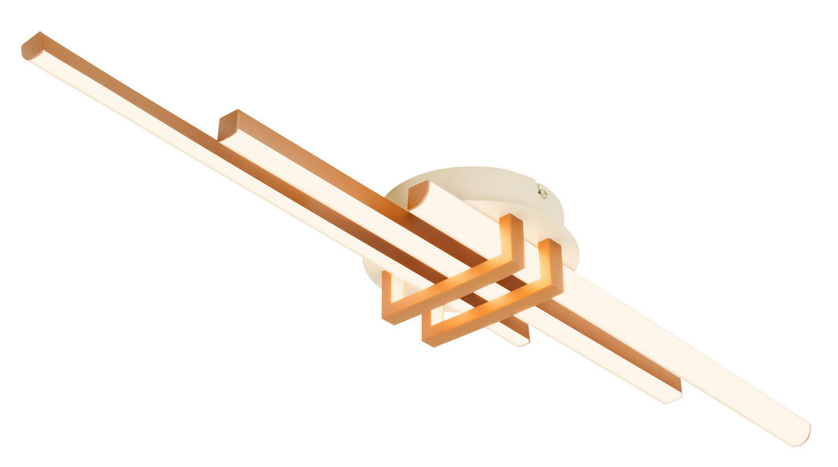 LED-DECKENLEUCHTE 78,5/16/7,5 cm   - Greige/Cappuccino, Design, Kunststoff/Metall (78,5/16/7,5cm)