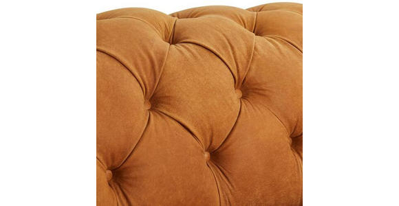 CHESTERFIELD-SOFA Currygelb Echtleder  - Currygelb/Dunkelbraun, LIFESTYLE, Leder/Holz (230/74/101cm) - Landscape