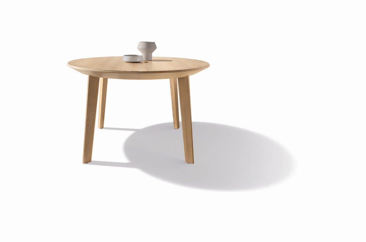 ESSTISCH in Holz, Glas 110(160)/110(160)/75 cm  - Eichefarben, Design, Glas/Holz (110(160)/110(160)/75cm) - Team 7